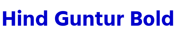 Hind Guntur Bold font